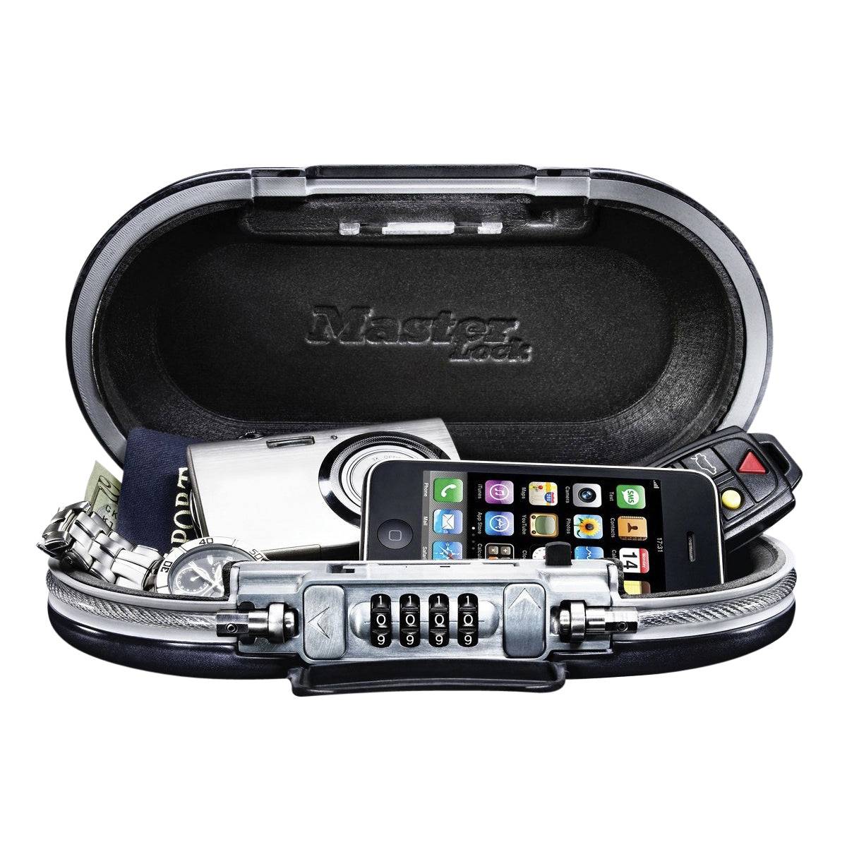 MASTER LOCK Mini Coffre-fort Portable [Avec Câble] [Combinaison] [Noir] 5900EURD-4