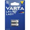 Pile alcaline Varta, LR1, N, LADY, électronique 1,5 V, blister de vente au détail (paquet de 2)