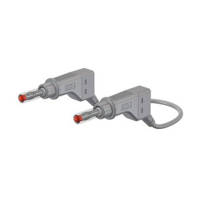 Stäubli XZG425/SIL Cordon de mesure de sécurité Banane mâle 4 mm Banane mâle 4 mm 0.50 m gris 1 pc(s)-0