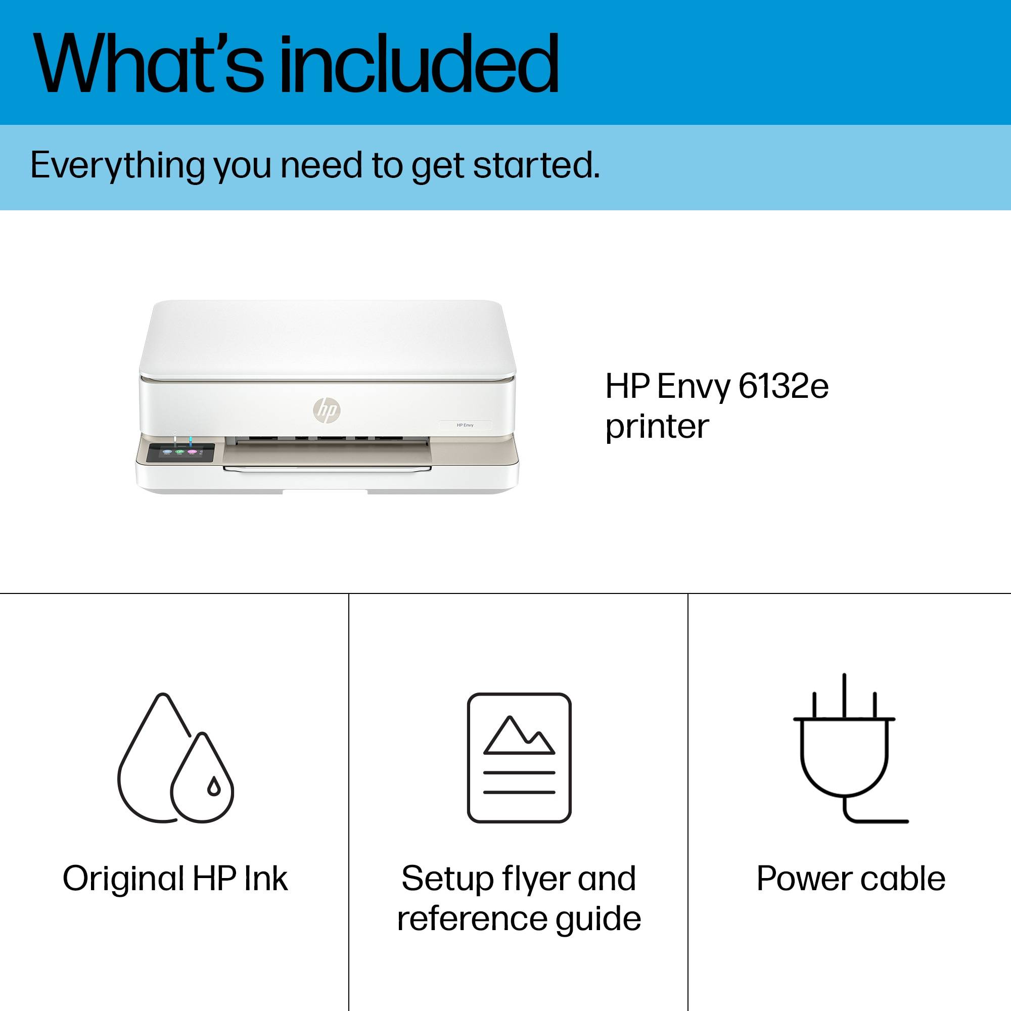 HP ENVY 6132e Wireless All-in-One Couleur Imprimante, Instant Ink; Impression photo, A jet d'encre thermique, Impression-3