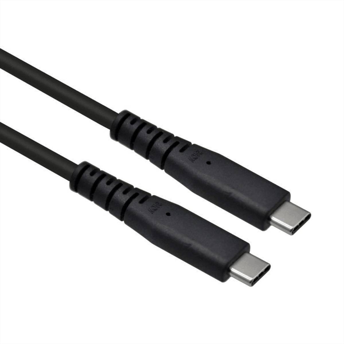 Roline Câble USB USB4™ USB-C® mâle, USB-C® mâle 1.00 m noir blindé 11.02.9096-0