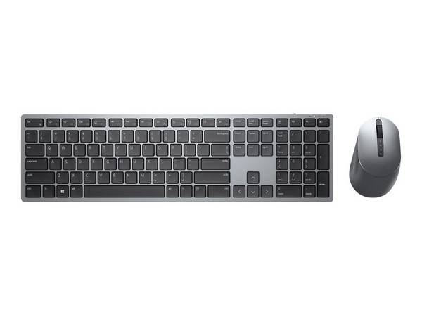 DELL Clavier et souris Pro Plus - KM7321W - français (AZERTY), Taille réelle (100 %), Sans fil, RF sans fil + Bluetooth,