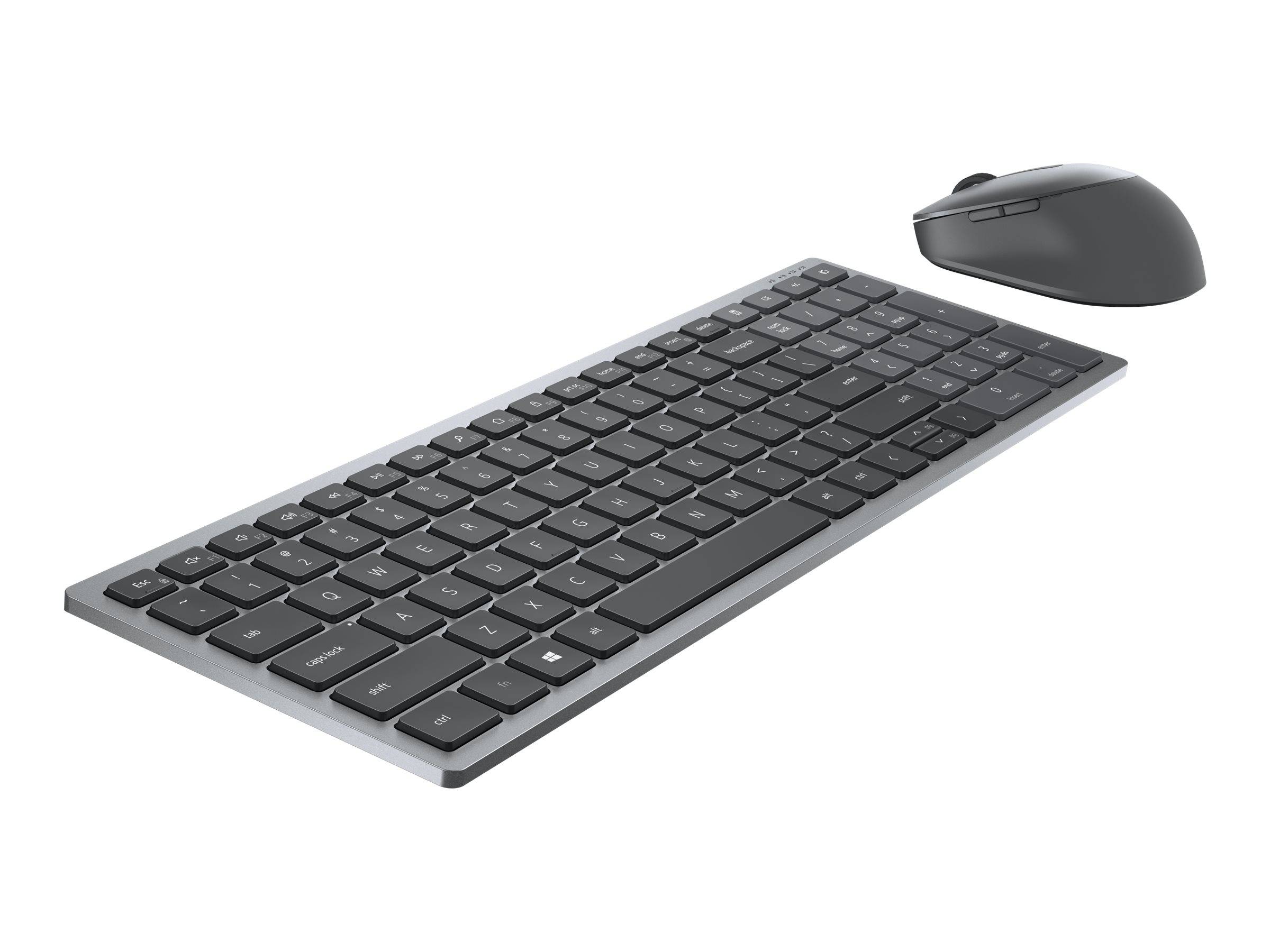 DELL Clavier compact et souris Pro Plus - KM7120W - français (AZERTY), Taille réelle (100 %), Sans fil, RF sans fil + Bl-0