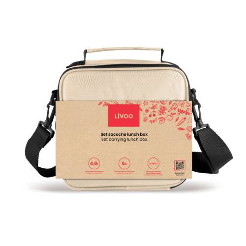 Set sacoche isotherme Lunch Box Beige-2