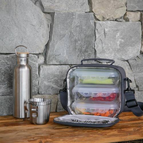 Set sacoche isotherme Lunch Box Gris-2