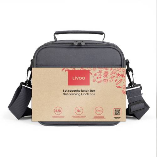 Set sacoche isotherme Lunch Box Gris-4