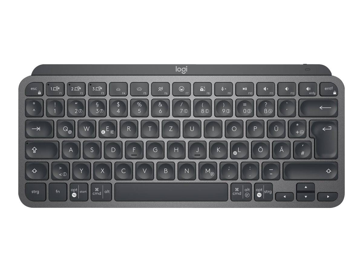 Logitech MX Keys Mini For Business, Sans fil, RF sans fil + Bluetooth, Commutateur de touche « ciseaux », AZERTY, LED, G-0