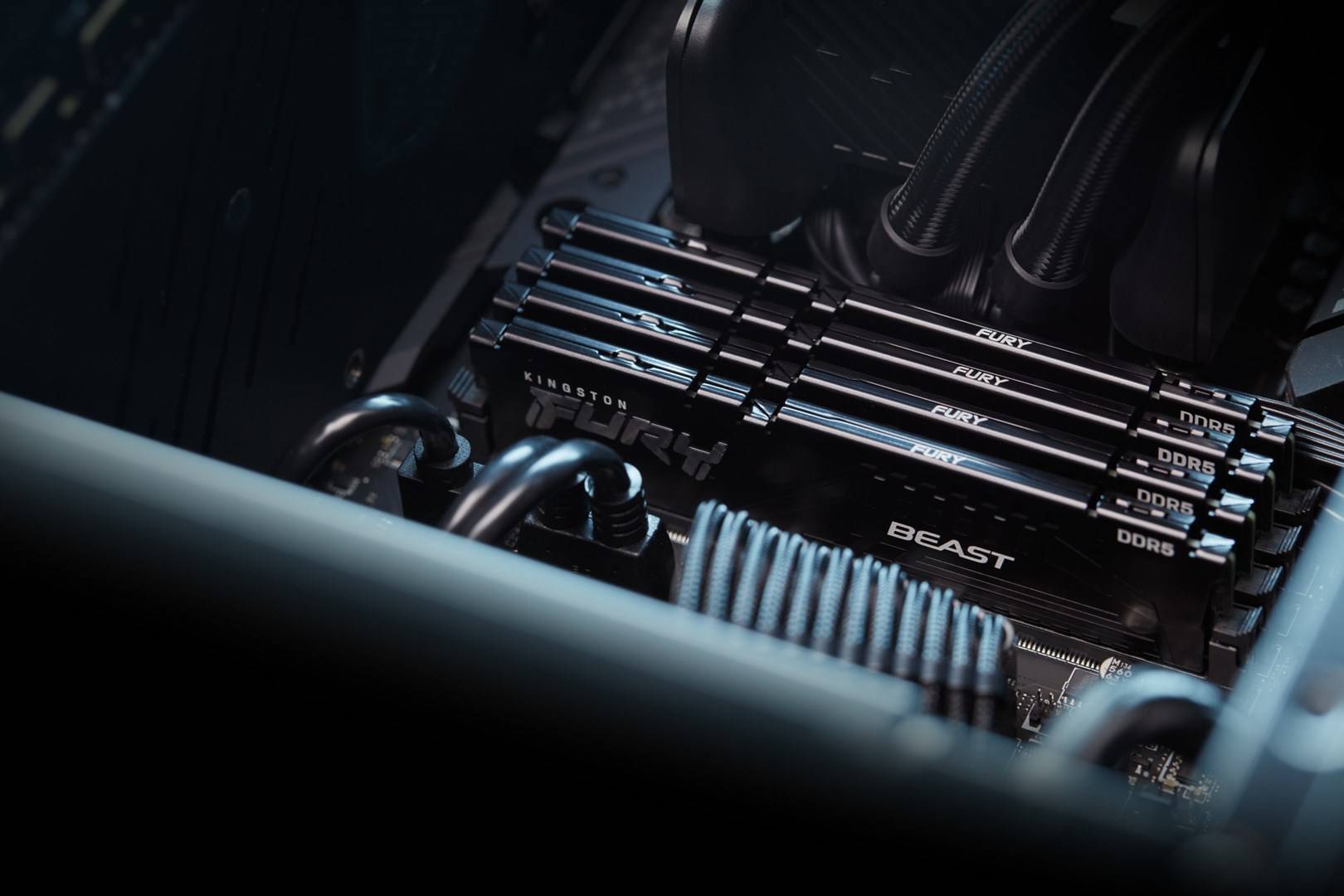 Kingston Technology FURY Beast 16 Go 5200 MT/s DDR5 CL40 DIMM (Kits de 2) Black, 16 Go, 2 x 8 Go, DDR5, 288-pin DIMM-3