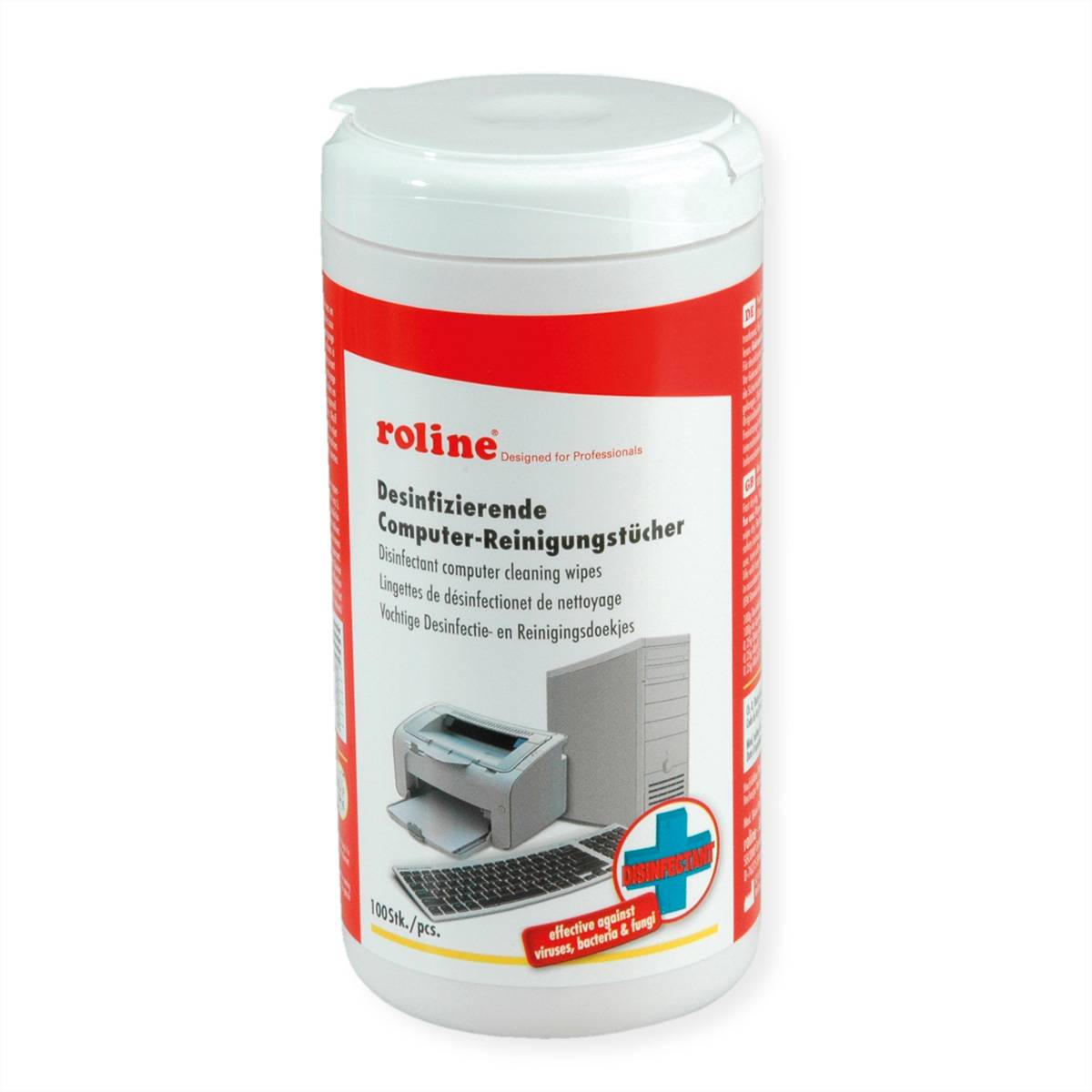 ROLINE Serviettes de désinfection pour PC, 100 pcs.-0