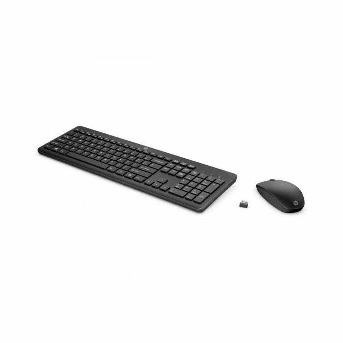 HP230 Noir Clavier et souris sans fil 2.4GHz Ensemble elegant, confortable et si-0
