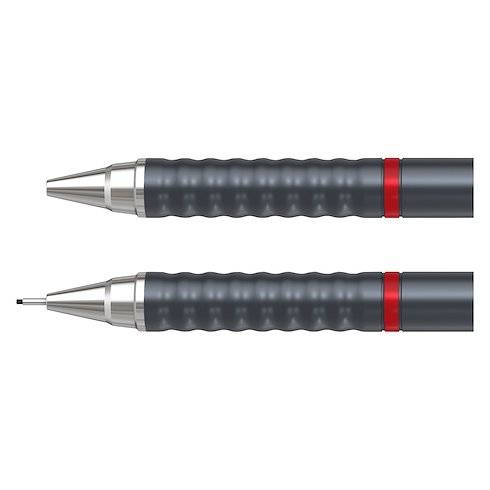 Portemine Tikky Rétro Rotring pointe 0,7 mm 2B corps gris-3