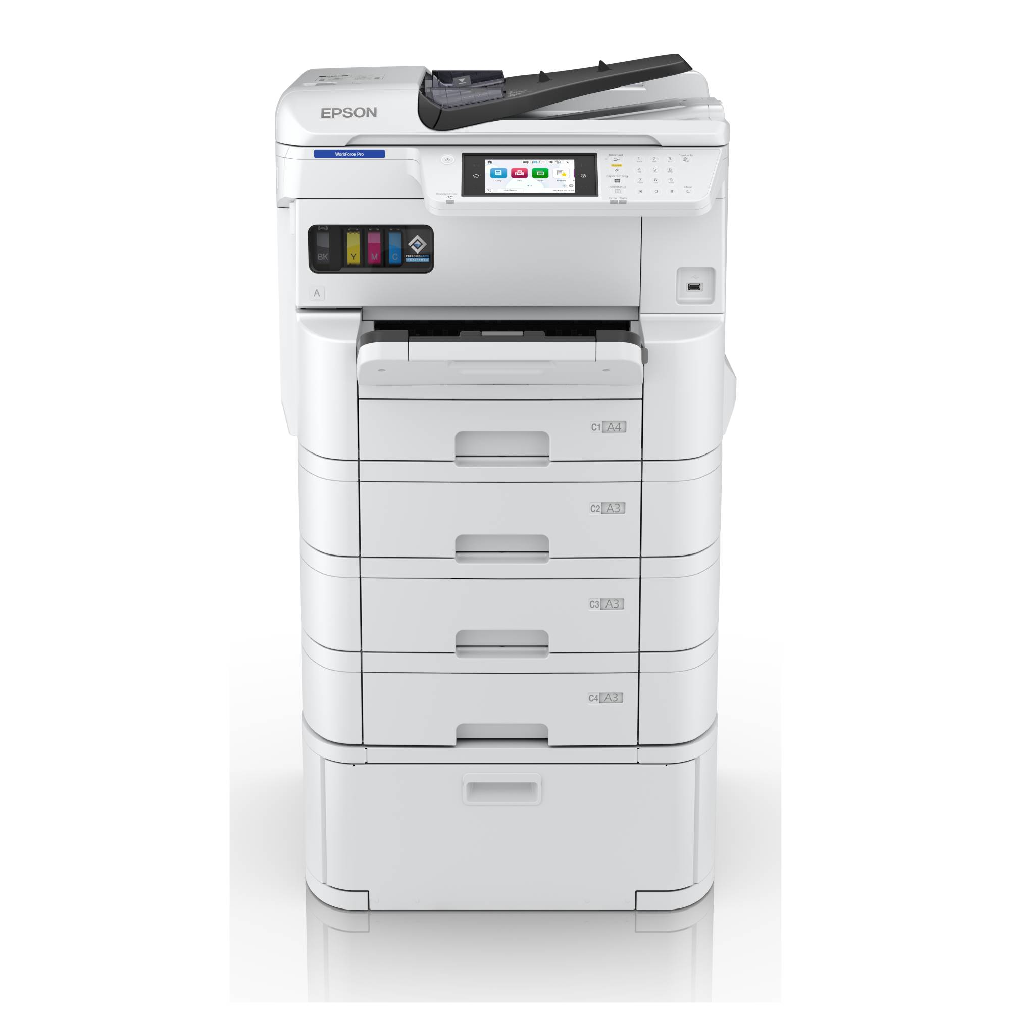 EPSON WorkForce Pro EM-C7100DWF MFP colour inkjet A3 297x420mm A3 22ppm Copy 25ppm Print 335sheets LAN Wi-Fi USB-1