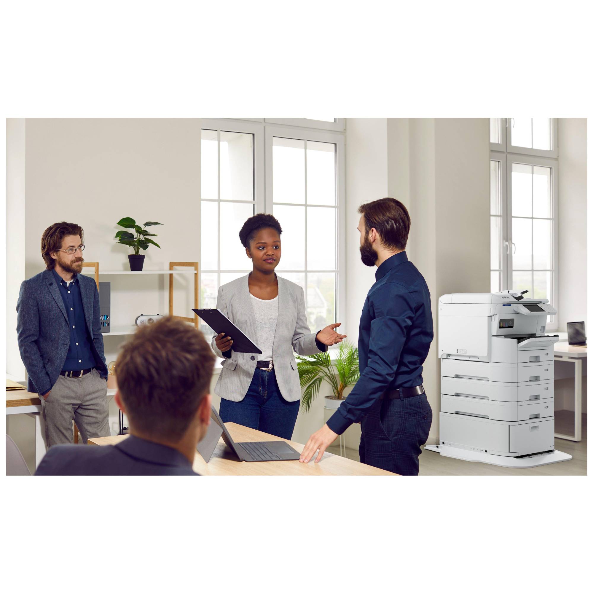 EPSON WorkForce Pro EM-C7100DWF MFP colour inkjet A3 297x420mm A3 22ppm Copy 25ppm Print 335sheets LAN Wi-Fi USB-2