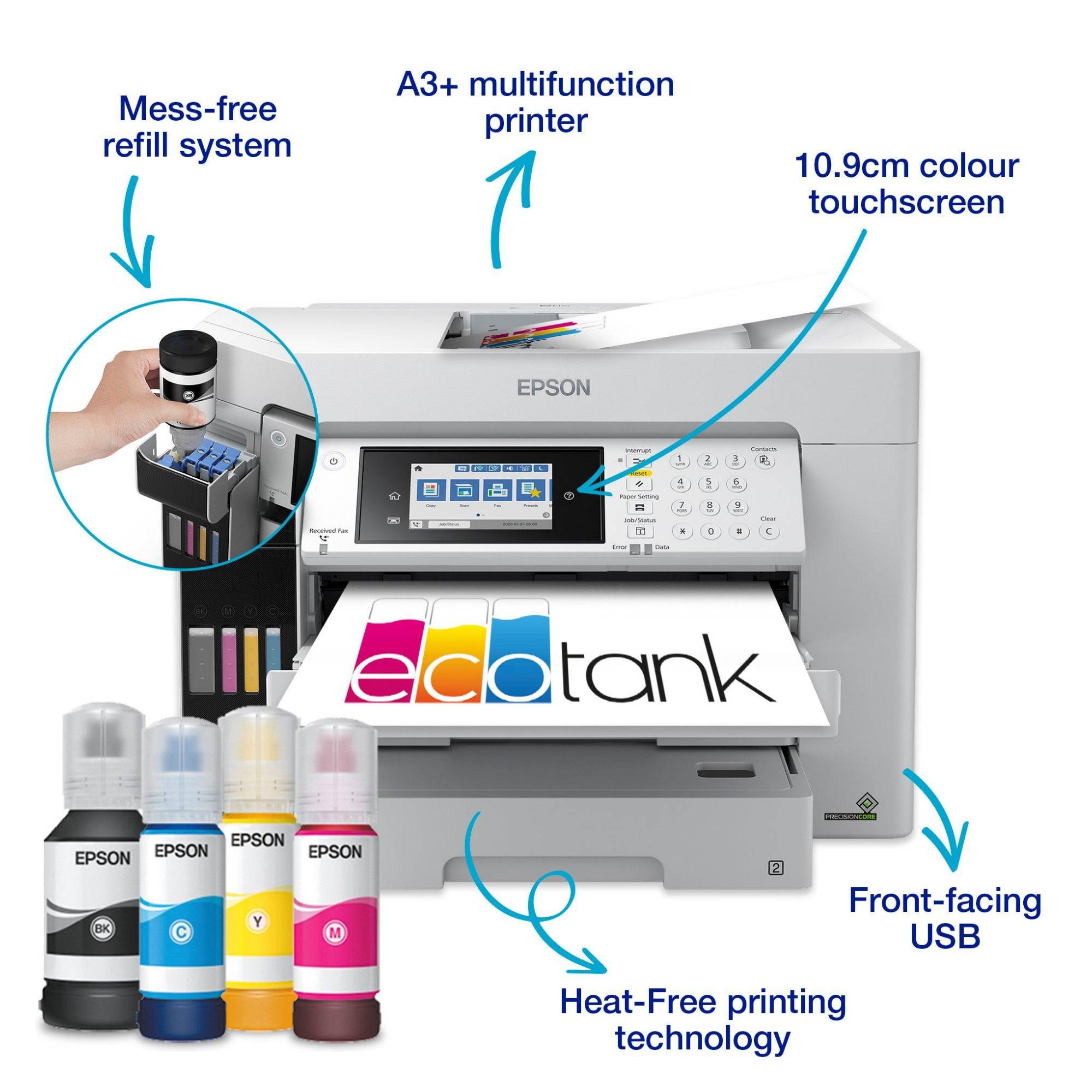 EPSON EcoTank Pro ET-16685 MFP colour inkjet ITS A3 25ppm Print 550sheets USB LAN Wi-Fi-4