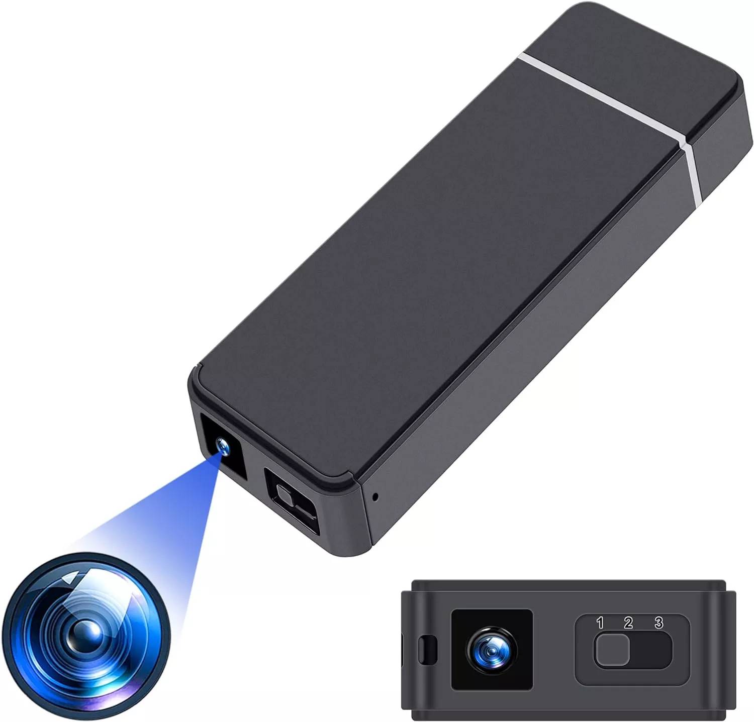 Clé USB Caméra HD 1080P Discrète Avec Détection De Mouvement Et Stockage + SD 16Go YONIS-0