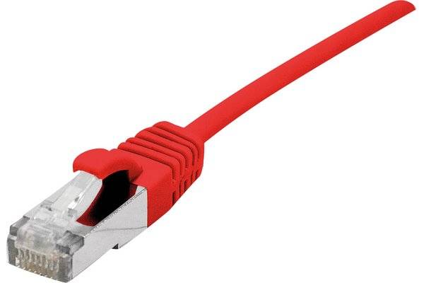 Cordon RJ45 CAT 6A S/FTP LSOH Ultra Fin rouge - 5 m