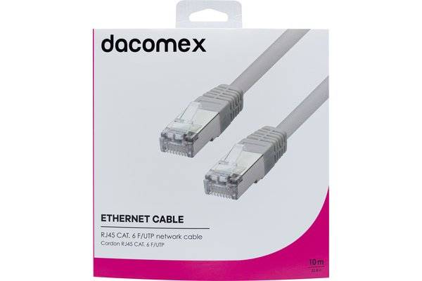 DACOMEX Cordon RJ45 CAT. 6 F/UTP gris - 10 m-0
