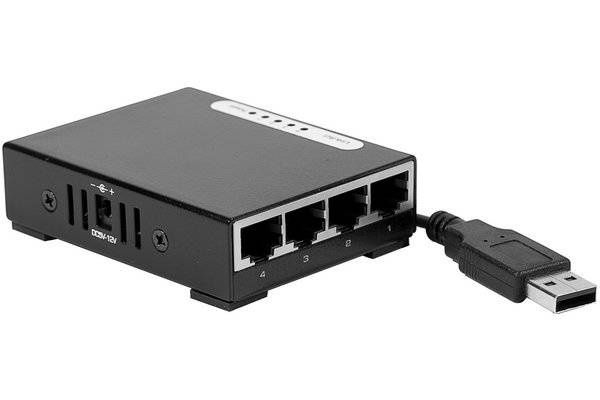 DEXLAN SWITCH 5P Gigabit ALIM USB + FIX. MAGNETIQUE-0