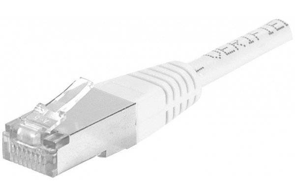 Cordon RJ45 CAT 6A S/FTP blanc - 10 m