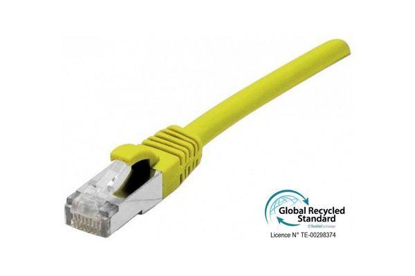 Cordon RJ45 certifié GRS CAT 6 F/UTP snagless jaune - 1 m-0