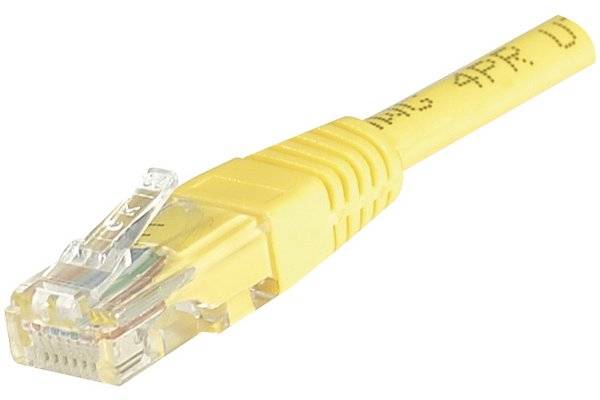 Cordon RJ45 catégorie 6 U/UTP jaune - 7 m-0