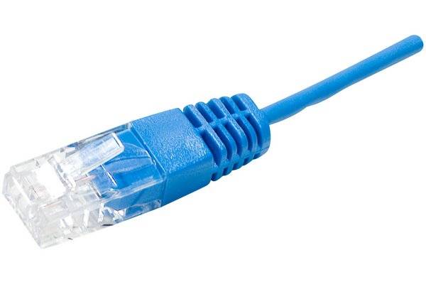 Cordon téléphonique RJ45 / RJ45 UTP 1 paire 4/5 bleu - 3 m-0