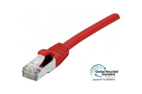 Cordon RJ45 certifié GRS CAT 6 F/UTP snagless rouge - 1,5 m