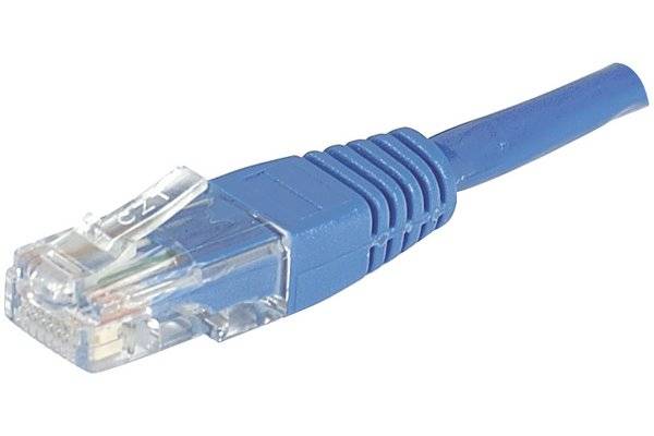 Cordon RJ45 catégorie 6 U/UTP bleu - 0,5 m-0