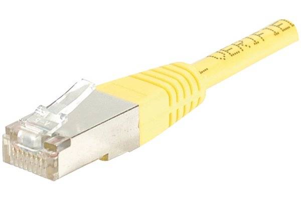 Cordon RJ45 catégorie 6 F/UTP jaune - 1 m-0