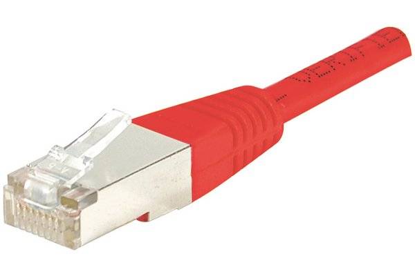Cordon RJ45 catégorie 6 F/UTP rouge CCA - 0,3 m-0