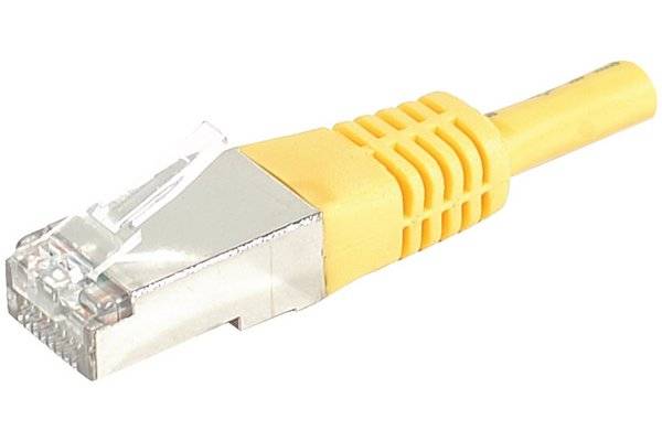 Cordon RJ45 catégorie 6 S/FTP jaune - 1,5 m-0