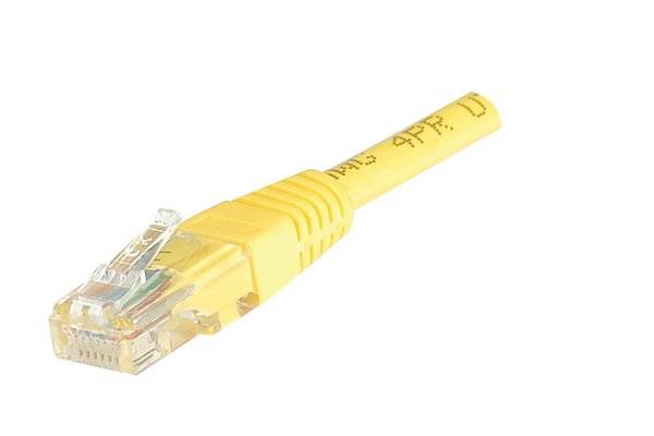 Cordon RJ45 catégorie 5e U/UTP jaune - 1,5 m-0
