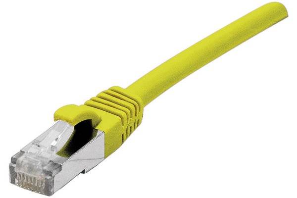 Cordon RJ45 catégorie 6A S/FTP LSOH snagless jaune - 3 m-0