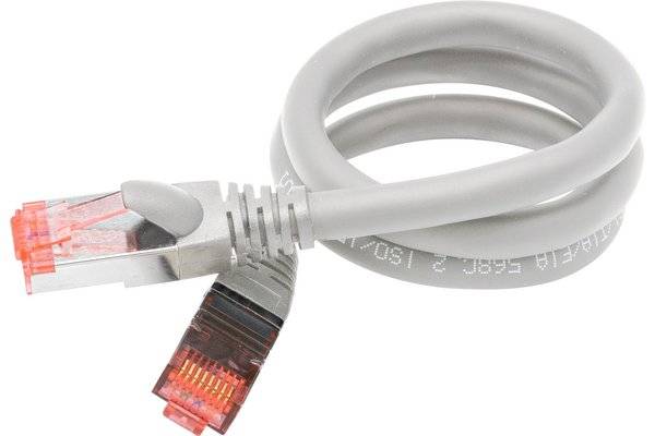 Cordon RJ45 catégorie 6A U/FTP ultra flexible gris - 5 m-0