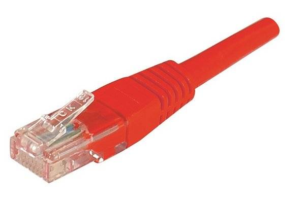 Cordon RJ45 catégorie 6 U/UTP rouge CCA - 0,5 m