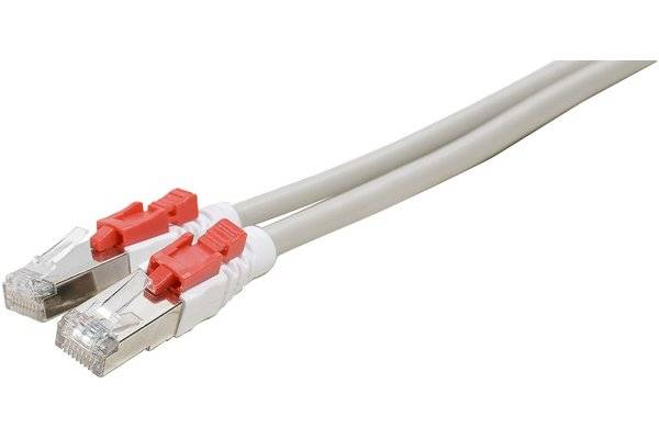 Cordon RJ45 catégorie 6 S/FTP à verrouillage gris - 3 m-0
