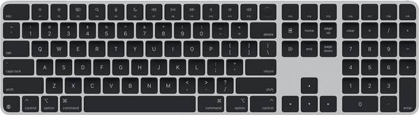 Apple Magic, Avec fil &sans fil, USB + Bluetooth, QWERTY, Noir