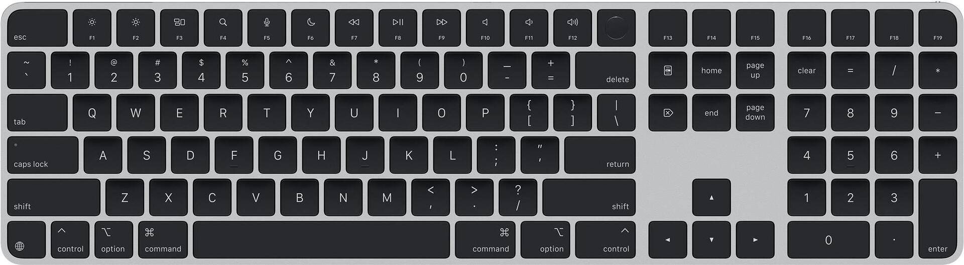 Apple Magic, Avec fil &sans fil, USB + Bluetooth, QWERTY, Noir-0