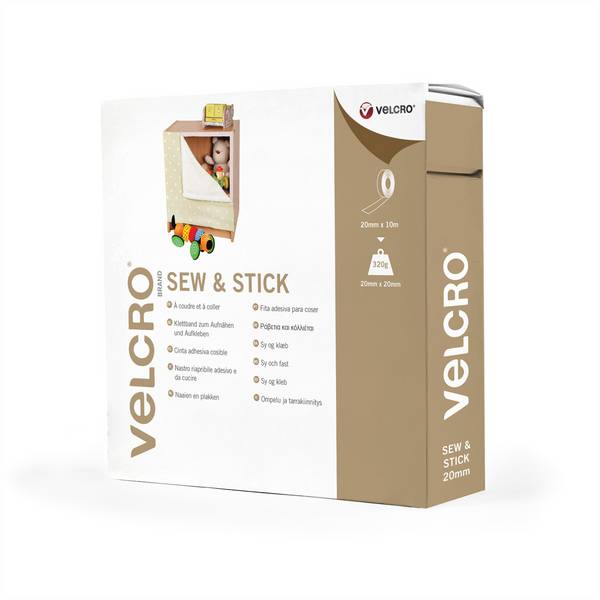 VELCRO® Velcro VEL-EC60258, Weiß, 20 mm, 5 m, 1 Stück(e), Box  Bande auto-agrippante    blanc 1 pc(s)