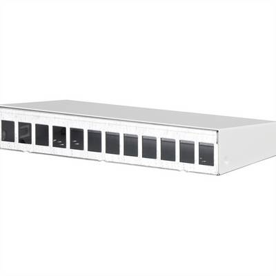 METZ CONNECT Keystone boîtier en saillie 12 ports blanc pur, non équipé-0