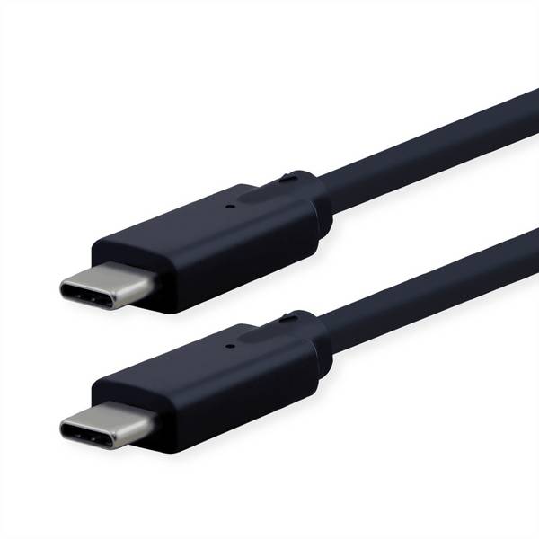 ROLINE Câble compatible USB 3.2 Gen2, C-C, M/M, 4K UHD-1, 10Gbit/s, Emark, 100W, noir, 5 m