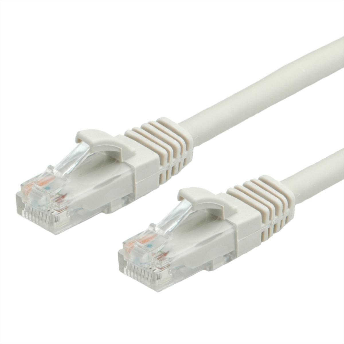 Value 21.99.0878 RJ45 Câble réseau, câble patch CAT 6a U/UTP 15.00 m gris non blindé 1 pc(s)-0