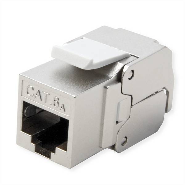 ROLINE Keystone Cat.6A (Classe EA), RJ-45, blindé, sans outil, argent