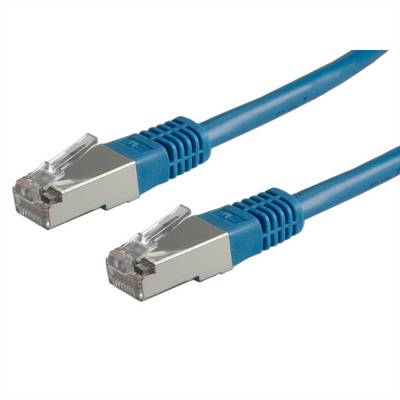 Roline 21.15.0134 RJ45 Câble réseau, câble patch CAT 5e F/UTP 1.00 m bleu 1 pc(s)-0