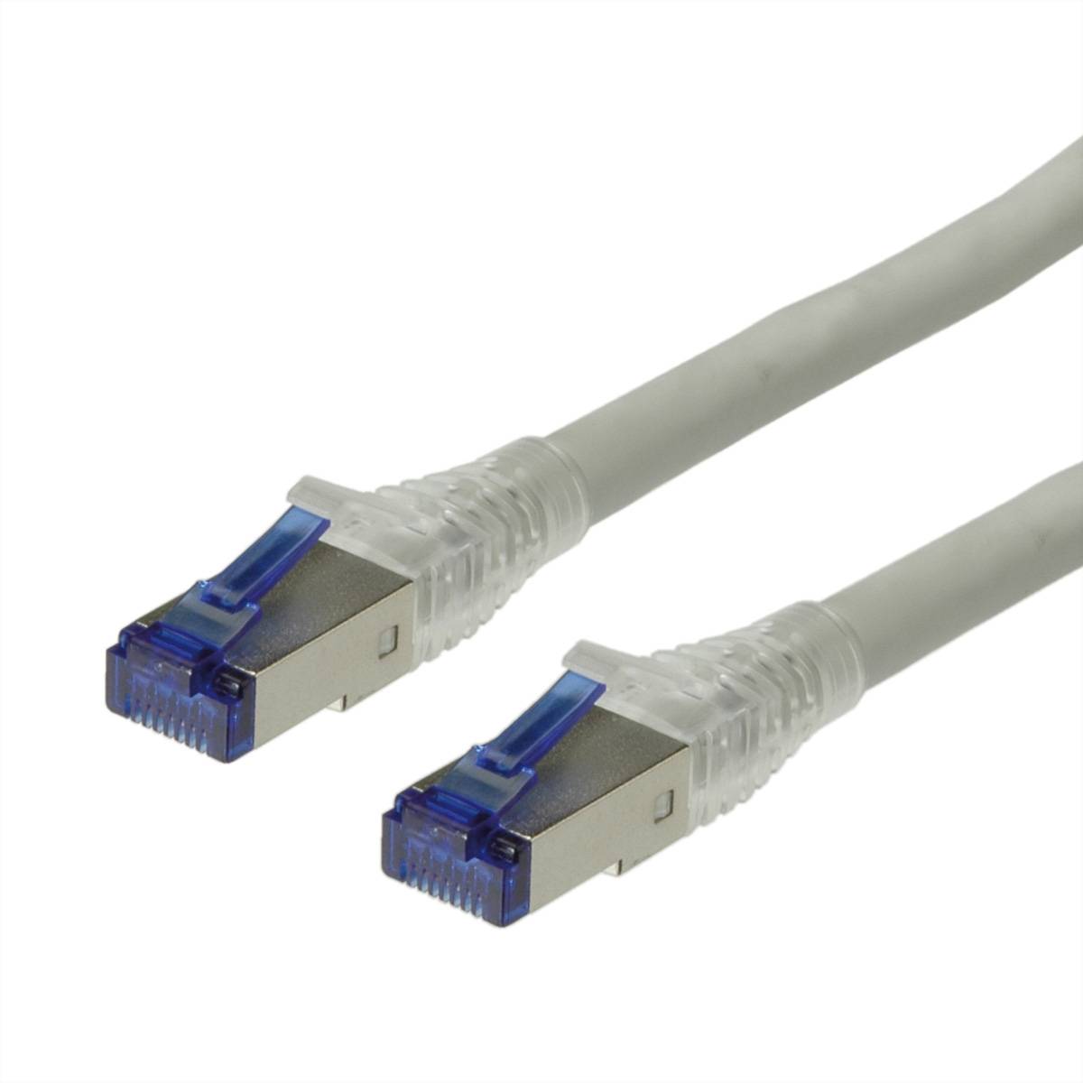 Cordon ROLINE Cat.6A (Classe EA) S/FTP (PiMF) solide LSOH, gris, 30 m-0