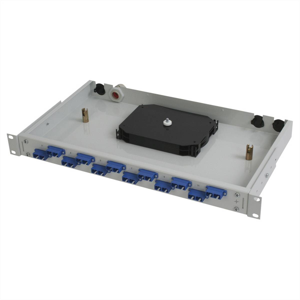 TELEGÄRTNER Panneau de brassage FO 1 UH complet, avec 12x SC duplex-0