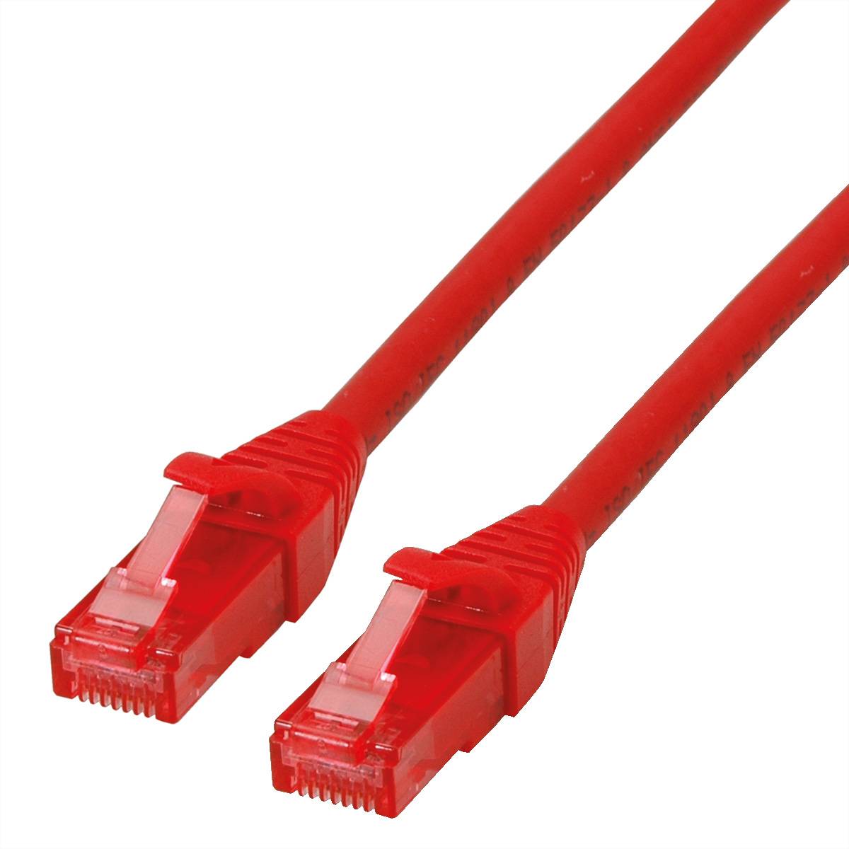 Cordon ROLINE UTP Cat.6, LSOH, Component Level, rouge, 0,5 m-0