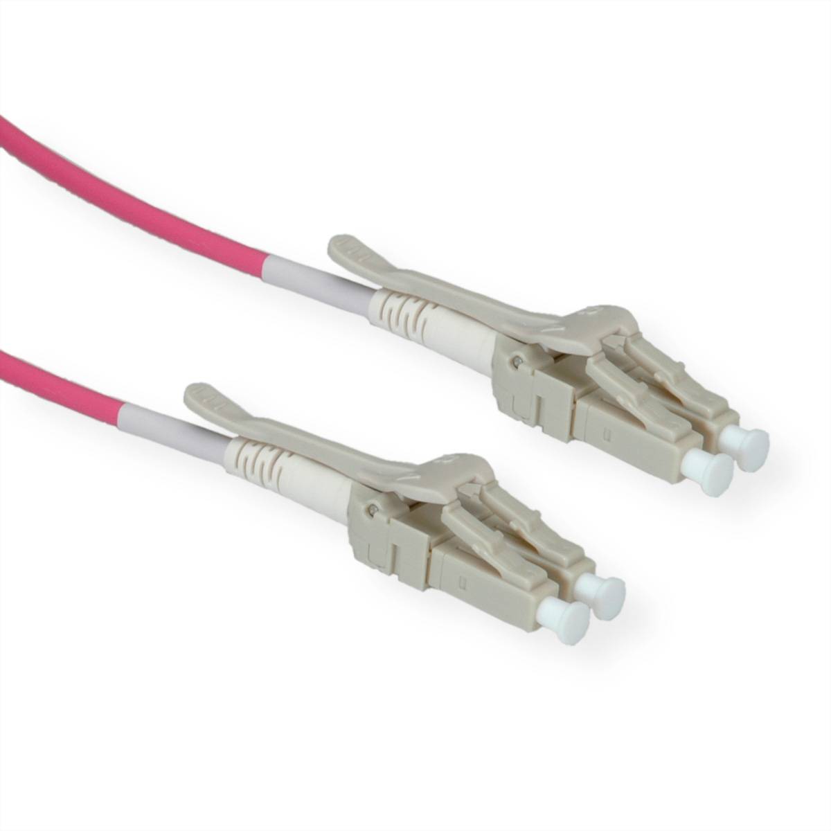 ROLINE Câble FO 50/125µm OM4, LC/LC, LSOH, Low-Loss, grande densité, violet, 0,5 m-0