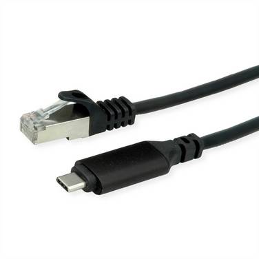 ROLINE Câble convertisseur USB-C - Gigabit Ethernet, noir, 3 m