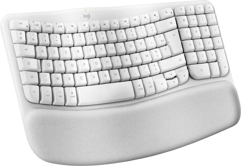 Logitech Wave Keys for Mac, Taille réelle (100 %), Sans fil, Bluetooth, Clavier à membrane, AZERTY, Blanc-4